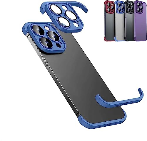 Lcmei Coque Antichoc aux Quatre Coins sans Bordure pour iPhone 14 13 Pro Max avec Protection d'objectif d'appareil Photo,Coussin d'angle de Luxe en Silicone Souple Bord de Protection Mince et léger