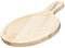 Qinglele Piatto per pizza, in legno di caucciù spesso, diametro 17,8 cm, rotondo, tagliere per pizza, piccolo con manico, per pizza