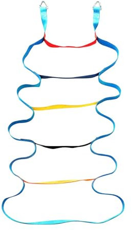 Échelle d'arbres - Échelle de Corde d'escalade, Boucles en Acier Inoxydable Échelle de Corde pour la Maison sur l'arbre Sangle colorée | Échelle de Corde Stable pour, Corde d'escalade pour b