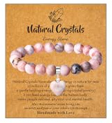 XIANNVXI Pink Zebra Jasper Crystal Bracelets for Women Anxiety Bracelet for Women 8mm Healing Gemstone Beaded Anxiety Menopause Bracelet Pink Gifts Ladies Jewellery