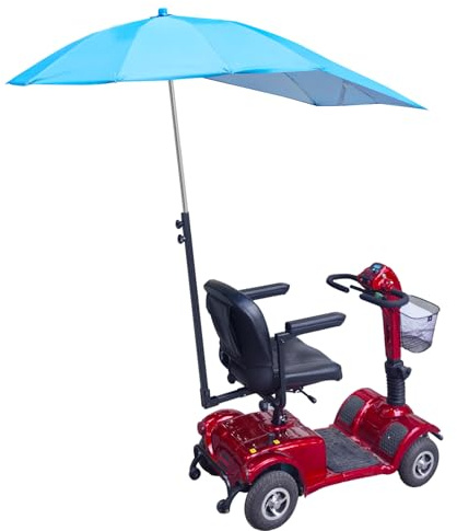 Sunshade Canopy for Mobility Scooters, Umbrella Canopy Awnings (Only Works with Scooters & Power Chairs Equipped with 1 x 1 Hitch Receiver) (Sky Blue)