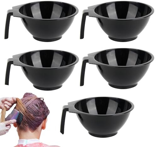 Ensemble de bols de teinture pour cheveux - Bol teinté pour la coloration des cheveux | Ensemble de teinture multicolore | Ensemble de mélange | 5 pièces d'accessoires de teinture – Coiffures de