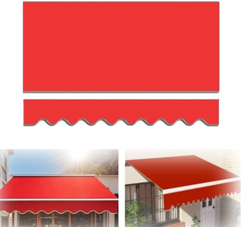 Toldo retráctil de repuesto para patio, 400 x 250 cm, color verde, para restaurante/tienda, parasol de 250 x 200 cm, protección UV, resistente al agua.