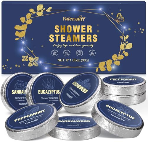 Yaleesgiff Gifts for Men Shower Steamers Christmas Stocking Fillers 2026 | Muscle Recovery &Stress Relief Natural Essential Oils SPA Aromatherapy Shower Gifts for Birthday, Christmas, Stocking Fillers
