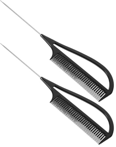 MUCKLILY Peines para Teñir el Cabello con Diseño de Separación, Material Plástico y Metal, 2 Unidades, Ideales para Uso en Casa y Salones Profesionales