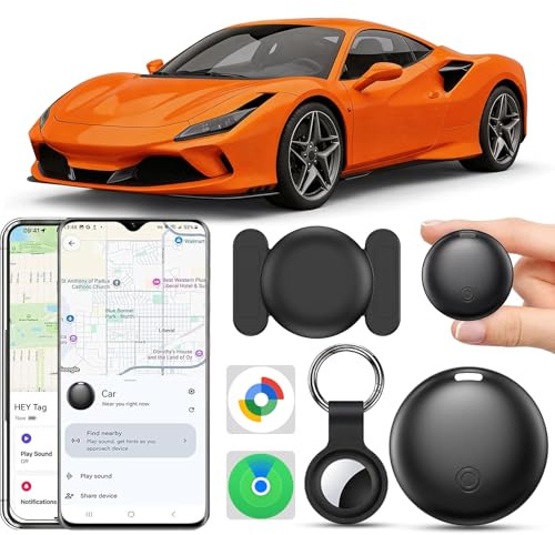 GPS Tracker Auto,2026 Magnetico Localizzatore gps per Auto Air Tracker Android e IOS, Nascosto SIM senza abbonamento, IP68 Impermeabile Bluetooth Smart Tag Per Veicoli,Chiave e Bagagli