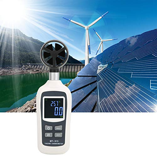 ZAWELIYO Digital Vindmätare med Temperaturmätning | Väderövervakning, noggranna mätningar, ABS-material, vindhastighet till 30m/s