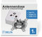 DCT Delta Sat Dose inkl. 3loch Abdeckungen & Aufputzrahmen weiß, 3 Ausgänge, unicable & Kabelfernsehen tauglich, Stichdose, Antennendose, DVB-C, DVB-S/S2, DVB-T/T2, DAB +, DC Pass, 5-2400 MHz