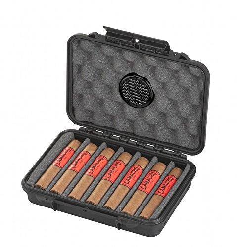 mc-cases Hochwertiger und Exklusiver Reisehumidor für Zigarren - Wasserdicht - Staubdicht - Aus robuster Hartschale - Made in Germany (7 Zigarren)