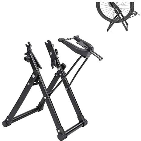 SOULONG Support d'Entraînement Vélo Pliable Trainer pour Vélo Intélligent en Alliage d'Aluminium pour Vélo Noir Convient pour Mécanicien à Domicile et Mécanicien d'Équipe