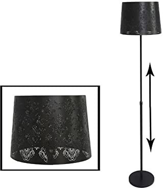 Gerimport Lampe de sol baroque noire 35 x 170 cm