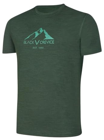 Black Crevice herr Black Crevice Merino T-shirt för män T-tröja