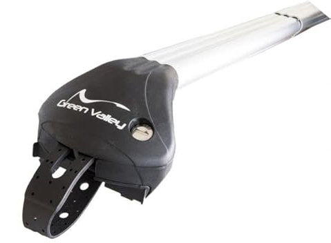 Barre Portatutto Universali Green Valley Railing Aperti Portapacchi (100-130cm) - Portata 100 Kg - Omologazione TUV, ISO/PAS 11154-06 - Antifurto con 4 Serrature A Chiave