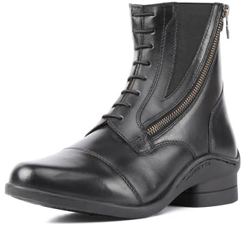 Moretta Shires Alessia Leather Paddock Boots - Black or Brown UK7/EU41 Black