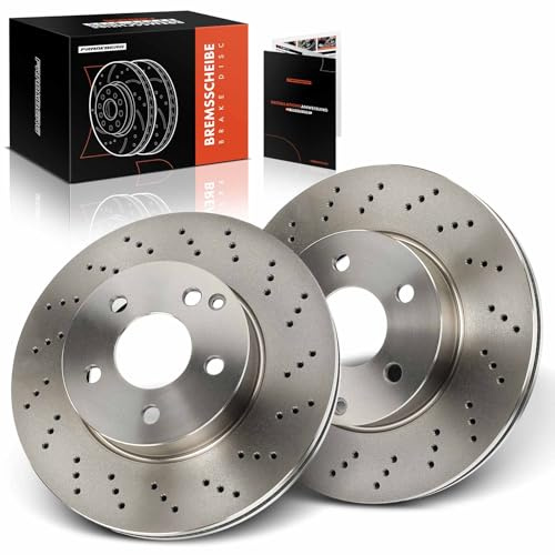Frankberg Kit de Disques de Frein incl. 2x Disques de Frein Avant ventilés Ø295mm Compatible avec Classe C T-Model S204 Classe C Coupé C204 SLS Remplacer# 2044210912