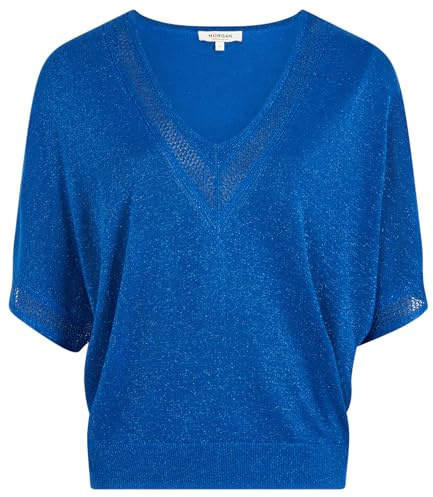 Morgan - Jersey de Manga Corta con Cuello en V, Cosmos M, M