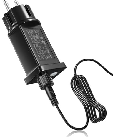 Tobebright 15V-31V LED Transformateur, 12W IP44 LED Adaptateur d'alimentation avec 8 Modes, Fonction de Minuterie et de Mémoire pour Lumières de Décoration de Noël (avec Câble d'extension de 5M)
