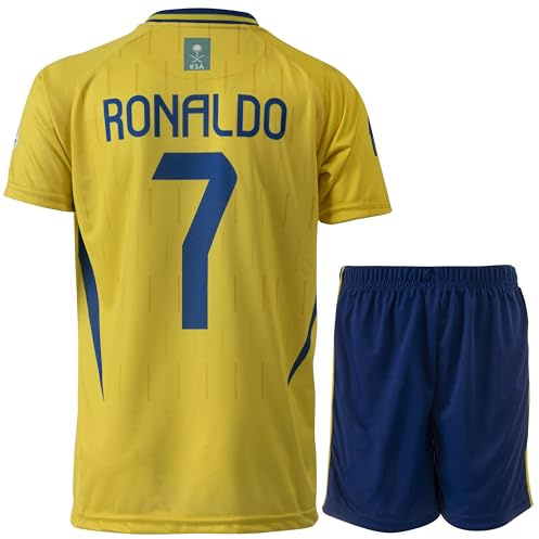Hawkara NASSR Riyadh Al #7 Heim 2024/2025 - Set di pantaloncini da calcio per bambini