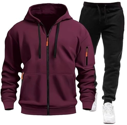 Tuta Uomo Completa Leggero Cotone Felpa Con Cappuccio E Zip E Pantaloni Completo Set Tracksuit Suit Casual Sportivo Tute Da Lavoro Taglie Forti Firmate Tuta Ginnastica Casa Running Outwear