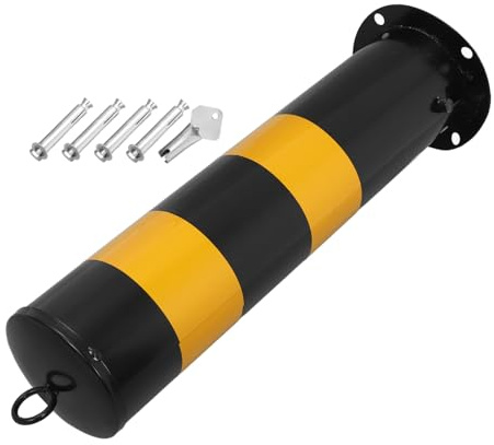 CIYODO Barriera Di Sicurezza in Acciaio Inox 50 Cm, Colonna Di Avvertenza Luminosa Per Parcheggio, Dissuasore Protettivo Per Separazione Aree e Accessori Garage