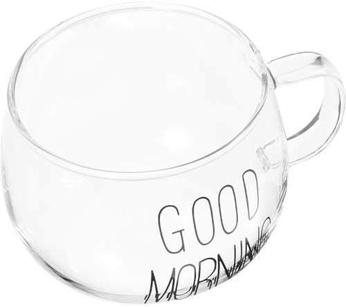 BESPORTBLE Heat-Resistant Glass Milk Cup for Breakfast Porridge Tea and Safe for Microwave Use for Daily Milk