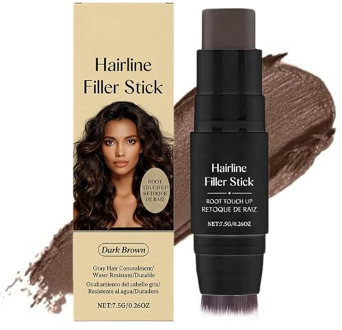 Namika Root Touch up Stick, Namika Stick Cheveux, Poudre Cheveux Waterproof, Bâton De Retouche Racines Cheveux, Hairline Filler Stick, Instantly Gray Hair Cover Up, Résultat Naturel (Dark Brown)