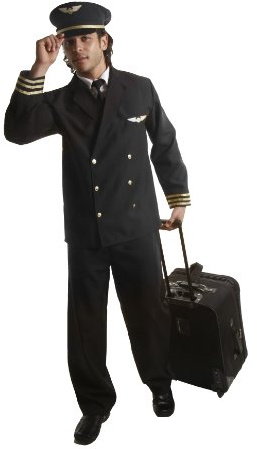 Dress Up America Veste de pilote de mode pour l'adulte , taille XX-grande (taille- 132-142 , hauteur- 193-206 cm , entrejambe- 84 cm) , Comme la Présentation , XX-Large