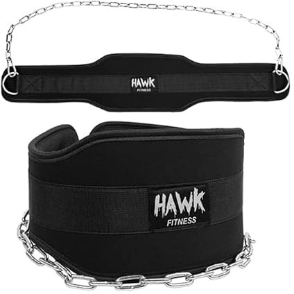 Hawk Fitness Weight Lifting Dipping Belt With Chain Dip Belt Pull Up Belt Training & Bodybuilding