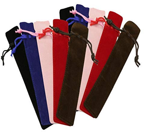 NUOBESTY Astuccio Per Penne in Flanella Con Coulisse Set Di 20 Custodie Regalo Per Penne Portapenne Morbido E Leggero Per Ufficio E Scuola