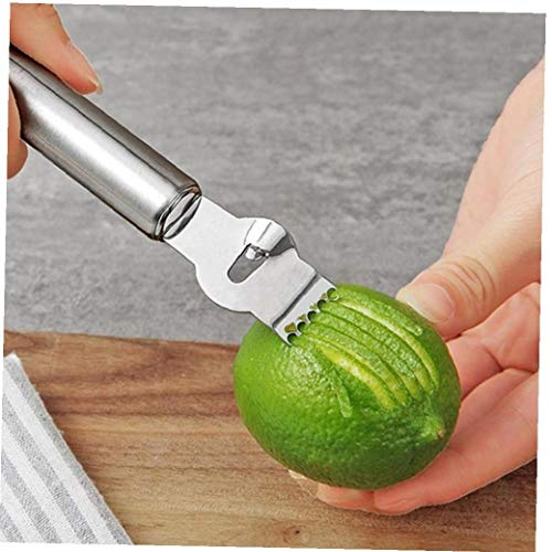 AMOYER Gadgets de Cuisine en Acier Inoxydable de Citron Peeler Zesteur Râpe Citron Orange Agrumes Grater Outils Peeling Bar Accessoires