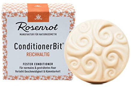 Rosenrot Naturkosmetik - ConditionerBit® - fester Conditioner Reichhaltig - Für normales & gesträhntes Haar - Verleiht Geschmeidigkeit & Kämmbarkeit