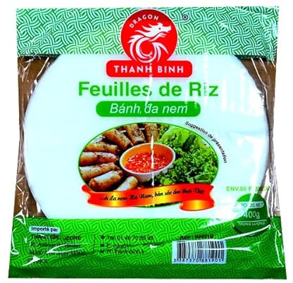 DRAGON OR - Feuille de riz 22cm Da nem spécialité du Nord 400g VIETNAM - 84531B - Lot 3