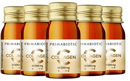 Kollagen Trinkampullen – Primabiotic Collagen Peptide 10000 mg | 30 Ampullen à 30 ml (900 ml) | Flüssiger Beauty Drink in Premium-Qualität | 95% Absorption | Für Haut, Haare & Gelenke