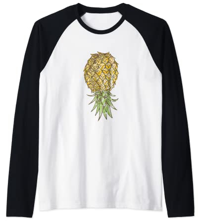 Adorable balançoire à l'envers en forme d'ananas hawaïen, fruits tropicaux Manche Raglan