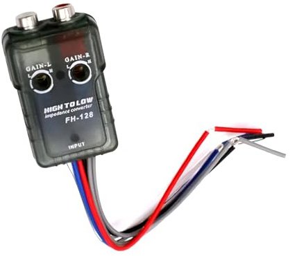 sound-way Convertidor de Salida de Línea Audio 12V RCA Alto a Bajo con Nivel para Amplificador de Coche con Función Remota