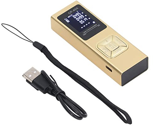 Télémètre Laser Numérique, Unités Commutables étanches à la Poussière IP54 Portables Boîtier en Alliage d'aluminium de Haute Précision Mesure Laser avec écran LCD rétroéclairé pour (40 mètres)