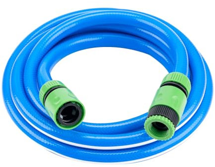 Water Hose Food Grade, 15 Meters, with Hose Connector Set, for Drinking Water, Cavaran, Campervans and Motorhome, 12mm ID (1/2 Inches) x 16mm OD