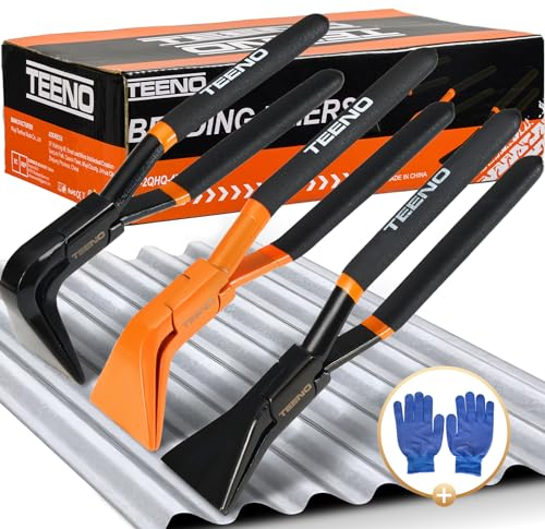 TEENO 3 Piezas Juego de Doblar Chapa 3 Piezas, 0°, 45° Y 90°, 60 Mm de Ancho, Acero Al Carbono Pulido Negro, Alicates Plegables con un par de Guantes, Adecuado Para Bricolaje