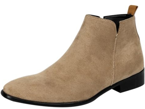 Bottines Chelsea Homme Bottines en Daim Cuir Bottes Homme Fermeture Éclair Bottes de Costume Bottes de Cowboy Bottes Western Bottes sans Lacets Bottes à Tige Courte Bottines Business Chaussures de