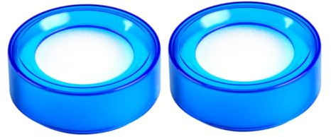 OFFSCH Esponja Humectante Para Dedos Para Contar Dinero 2 Unidades Transparente Azul, Humedecedor De Dedos Plástico Redondo Para Oficina y Banco, Herramienta Para Manejo