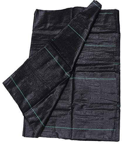 Kisangel Tissu De Contre Les Mauvaises pour Paysage 20 M X 1 M en Polypropylène Noir Résistant pour Jardin Verger Allée