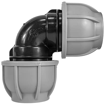 mdpe Water Pipe Compression Fittings,tee,Elbow and Straight Bulk Saver Pack of 5 (25mm Elbow)