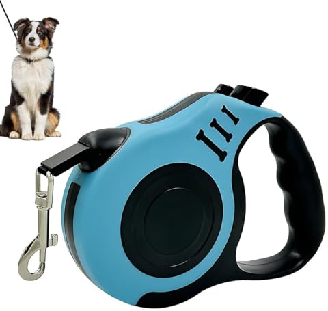 GNALIA 1 Pezzo Guinzagli Retrattili Per Cani, Allungabile E Resistente, Automatico Con Collare Per Cani Medi E Piccoli, Lunghezza 5M