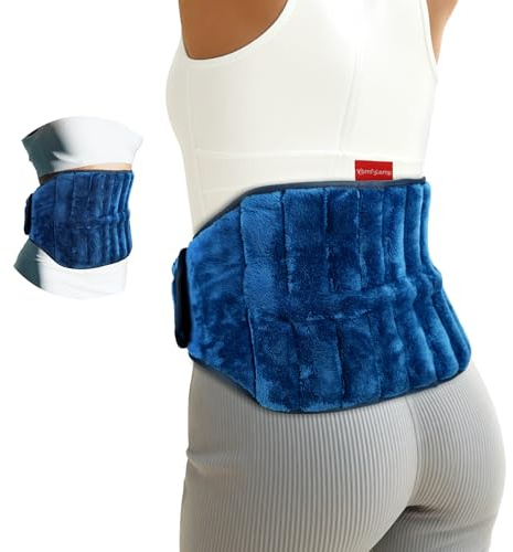 Comfytemp 9x47inch Microwavable Heating Pad for Back Pain Relief and Cramps, 2.5LB Microwave Wheat Bag Wearables Moist Heat Therapy Gifts for Sciatica, Waist, Stomach, Hip, Muscle Aches, Warm Compress