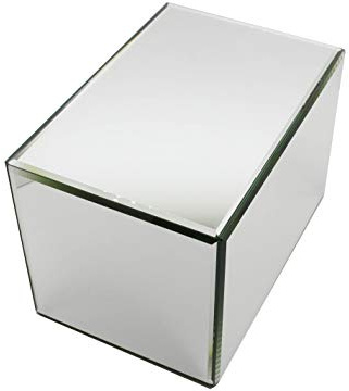 FixtureDisplays® 10.25x7x7 Rectangular Glass Mirror Risers 6 Sided 11926-2