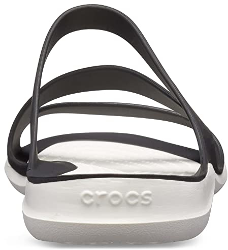 Crocs Herren Swiftwater Sandal W Sandalen, Black/White, 39/40 EU