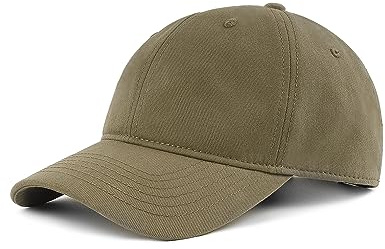 Zylioo Berretto da baseball oversize XXL 100% cotone, cappello da baseball grande per teste grandi 59,7 - 64,8 cm, cappello da papà regolabile, Falda comune (7 cm) - marrone chiaro, XX-Large