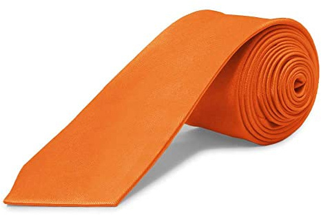 OcioDual Corbata Naranja Hombre, Corbatas de Hombre Modernas, Corbata Lisa Elegante para Traje de Boda, Negocios, Celebraciones, Eventos, Fiestas, Gravatas Hommes, Corbatas Estrechas