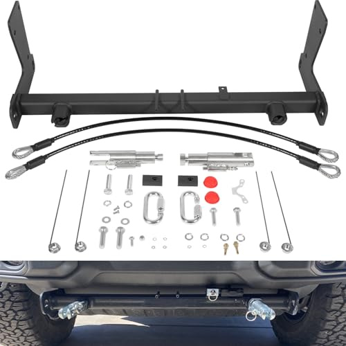 BX1139 Tow Bar Base Plate Tow Bar Bracket For 2018-2024 Jeep Wrangler JL JLU All Models With Standard Bumper Baseplate Bracket Kit - Removable Arms Quick Connect, Replace# BX1139