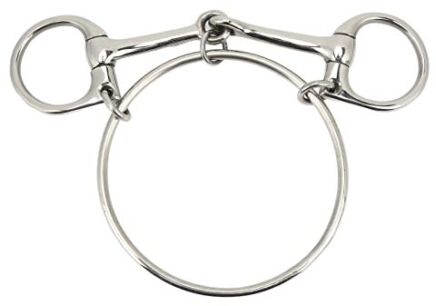 NDNCZDHC Pferdegebiss, Edelstahl-Reitgebiss, Outdoor-Training, Pferdegeschirr, Anti-Beiß-Trensengebiss Für 125-mm-Pferdemaul